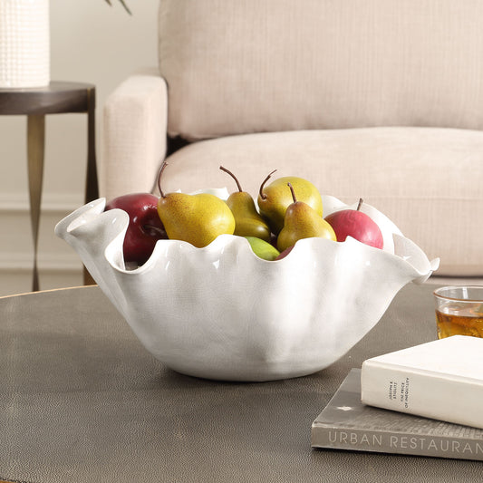 Ruffle Bloom - Bloom Bowl - White