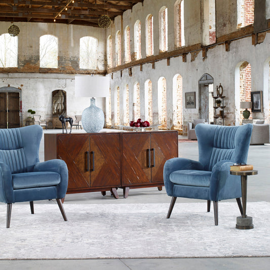 Dax - Mid-Century Accent Chair - Blue