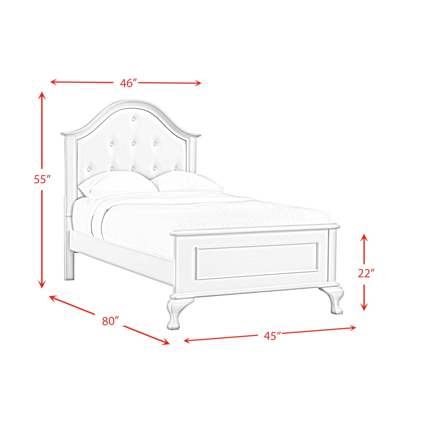 Ariana - Complete Vanity With Lightbulbs - Glossy White