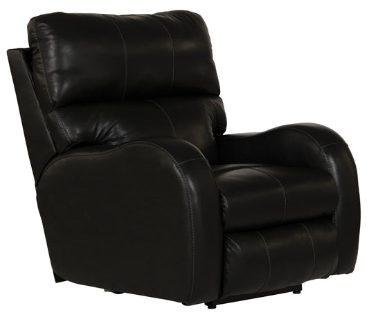 Angelo - Leather Power Recliner - Black
