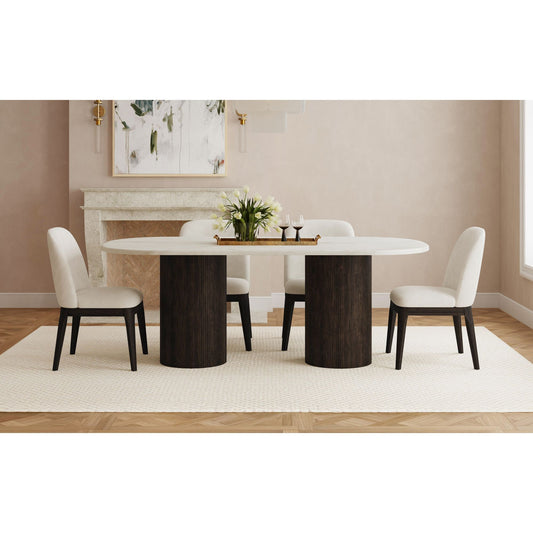 Sylvie - 5 Piece Standard Height Dining Set, Oval Table