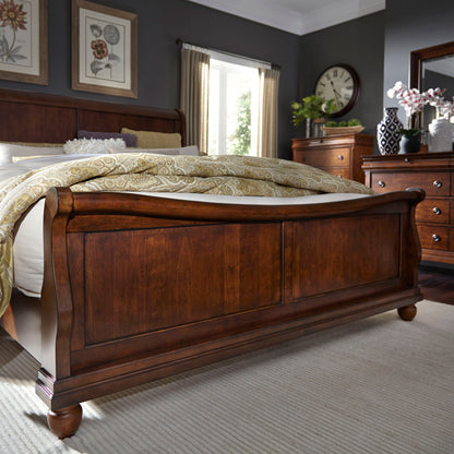 Rustic Traditions - Queen Sleigh Footboard - Rustic Cherry