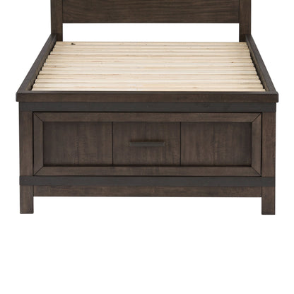 Thornwood Hills - Twin Storage Footboard - Rock Beaten Brown