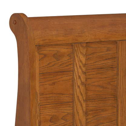 Grandpas Cabin - Twin Sleigh Headboard & Footboard - Aged Oak
