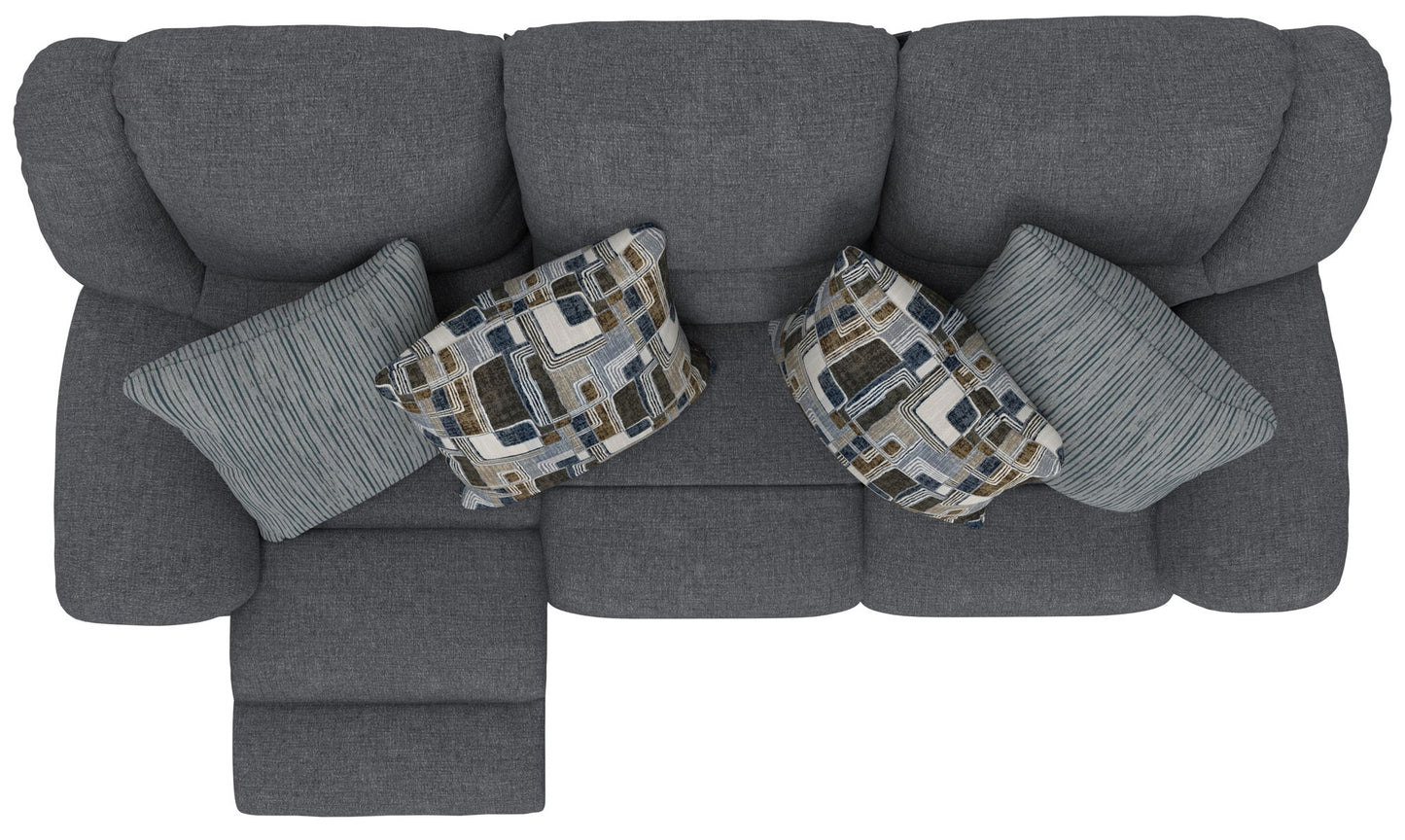 Trifecta - Sofa With 3 Recliners and Drop Down Table