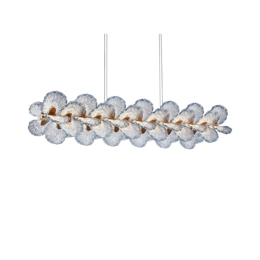 Michael Amini Lighting - Brisa 50" Rectangular LED Chandelier - Ocean Blue / Bronze