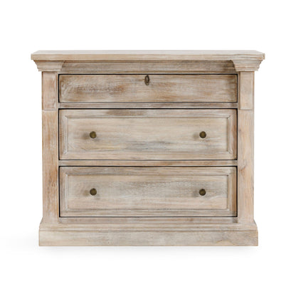 Adelaide - 3 Drawer Nightstand - Natural Cream Wash