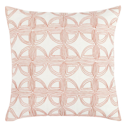 Villa Classics - Elea 22" x 22" Pillow - Ivory / Blush