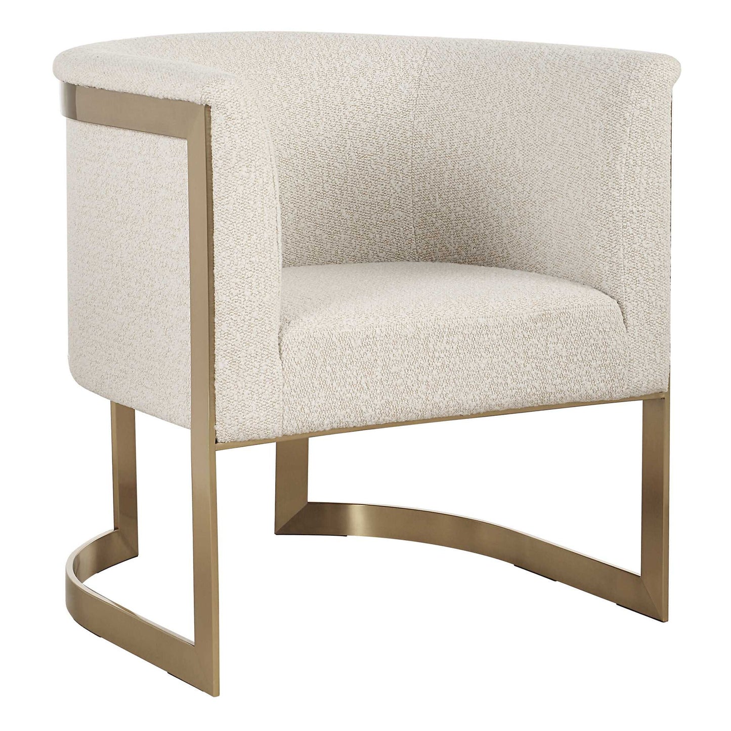 Bellina - Plush Barrel Chair - Gold