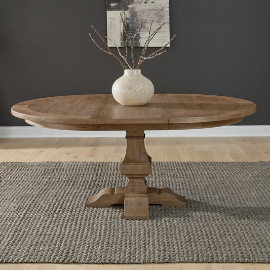 Haven Hills - Round Pedestal Table Top - Camel Beige