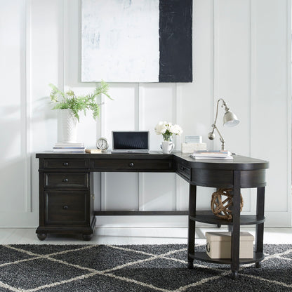 Harvest Home - L Shaped Desk - Black