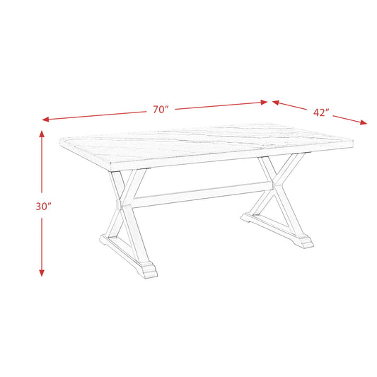 Lexi - 5 Piece Dining Set (Table And Four Chairs) - White