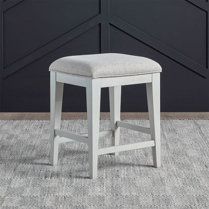 Berkley Square - Upholstered Console Stool - Linen & Khaki