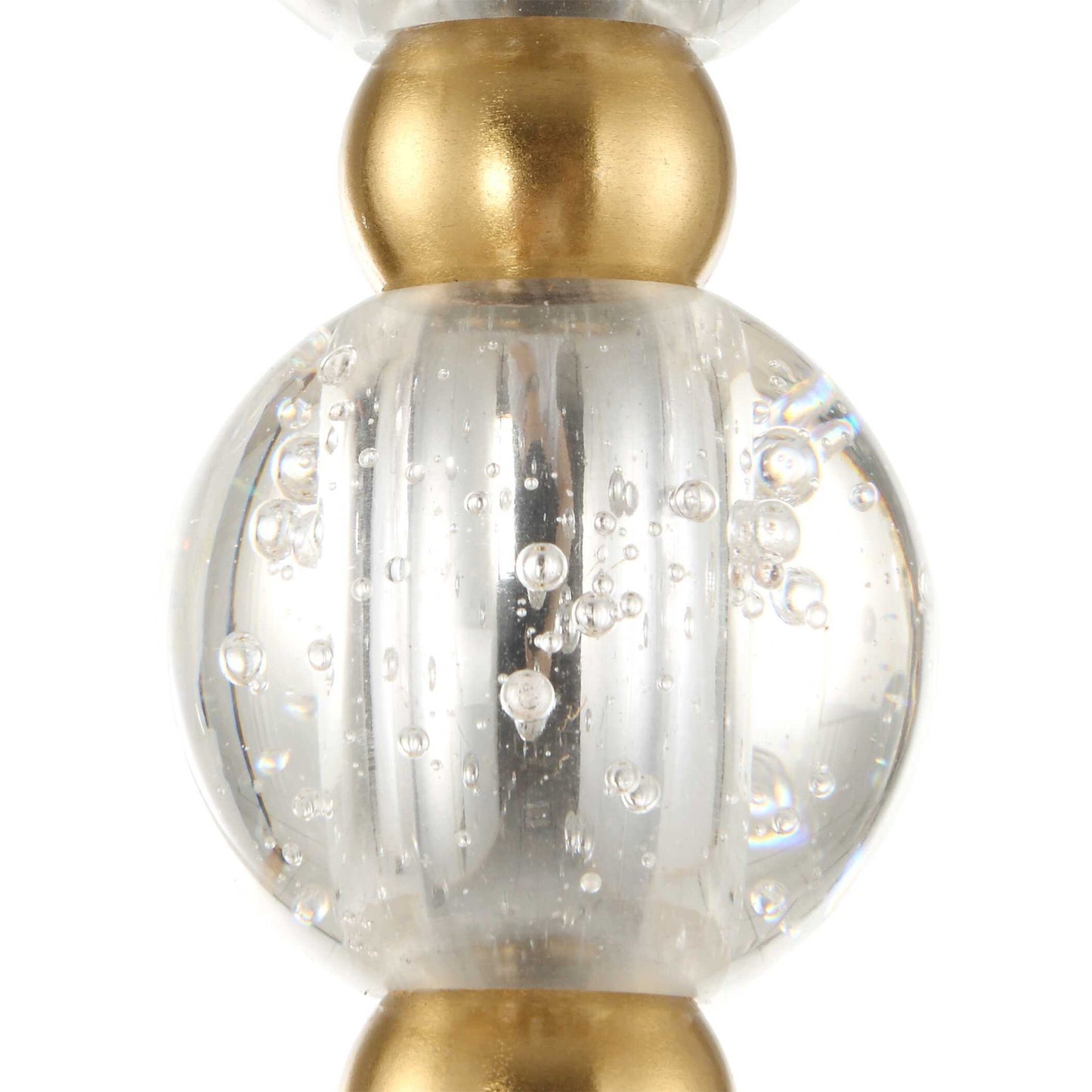Ripple - 1 Light Frost Glass Pendant - Gold