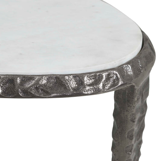 Arnold - Marble Accent Table - Bronze,White