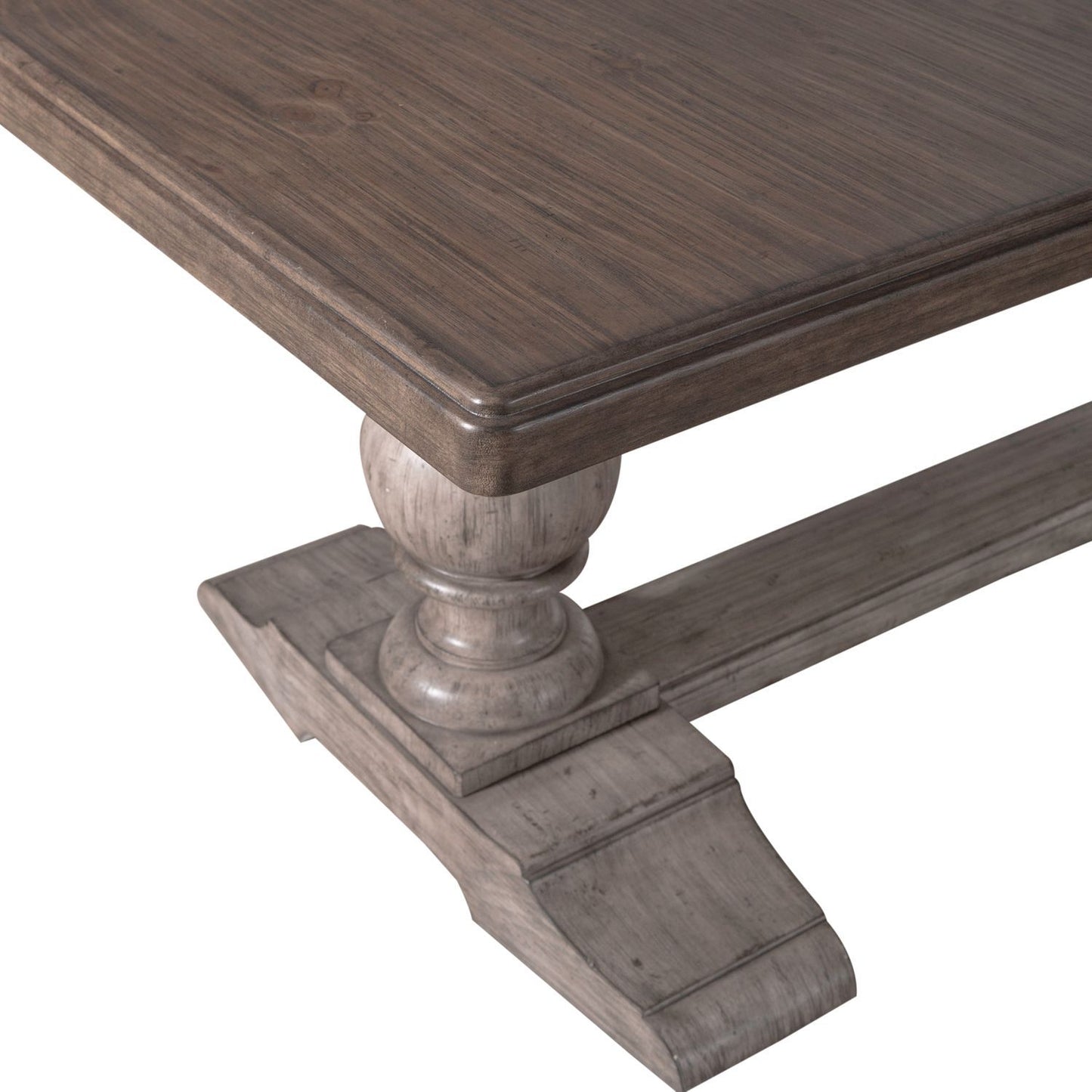 River Place - Trestle Table Base - Riverstone Gray & Tobacco