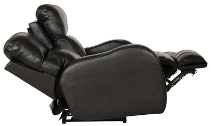 Angelo - Leather Power Reclining Loveseat - Black