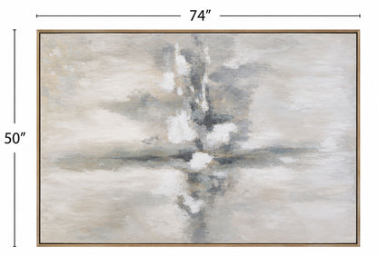 Quiet Reflection Framed Canvas - Silver