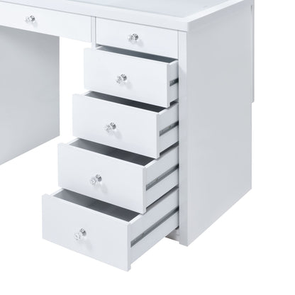 Amia - Complete Vanity With Lightbulbs - Glossy White