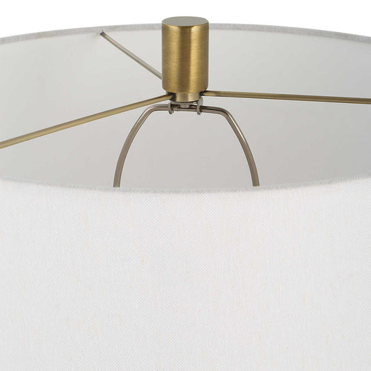 Adelia - Ivory & Brass Table Lamp