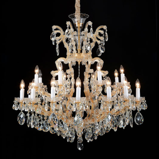 Michael Amini Lighting - La Scala 25-Light Traditional Crystal Chandelier - Gold