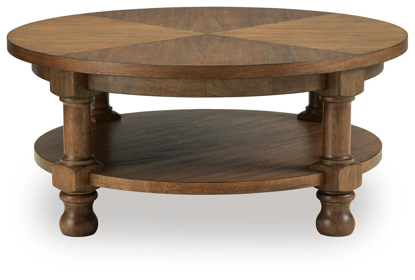 Chadworth - Round Cocktail Table - Medium Brown