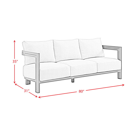 Playa - Sofa With 2 Pillows - Dark Gray / Beige