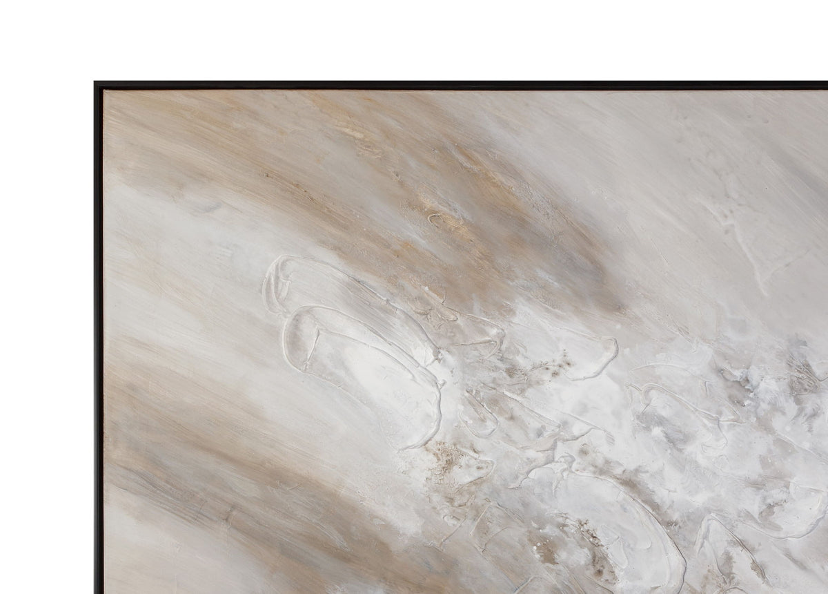 Subtle Relief Framed Canvas - Gray