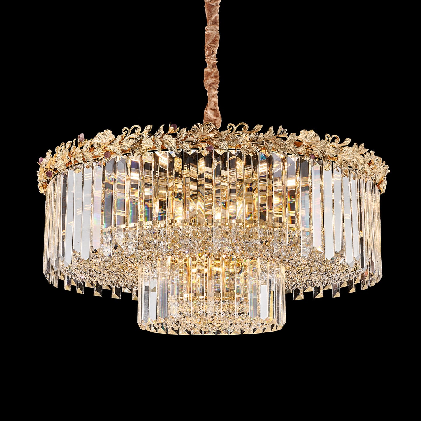 Marquise - 21-Light Round Chandelier - Gold
