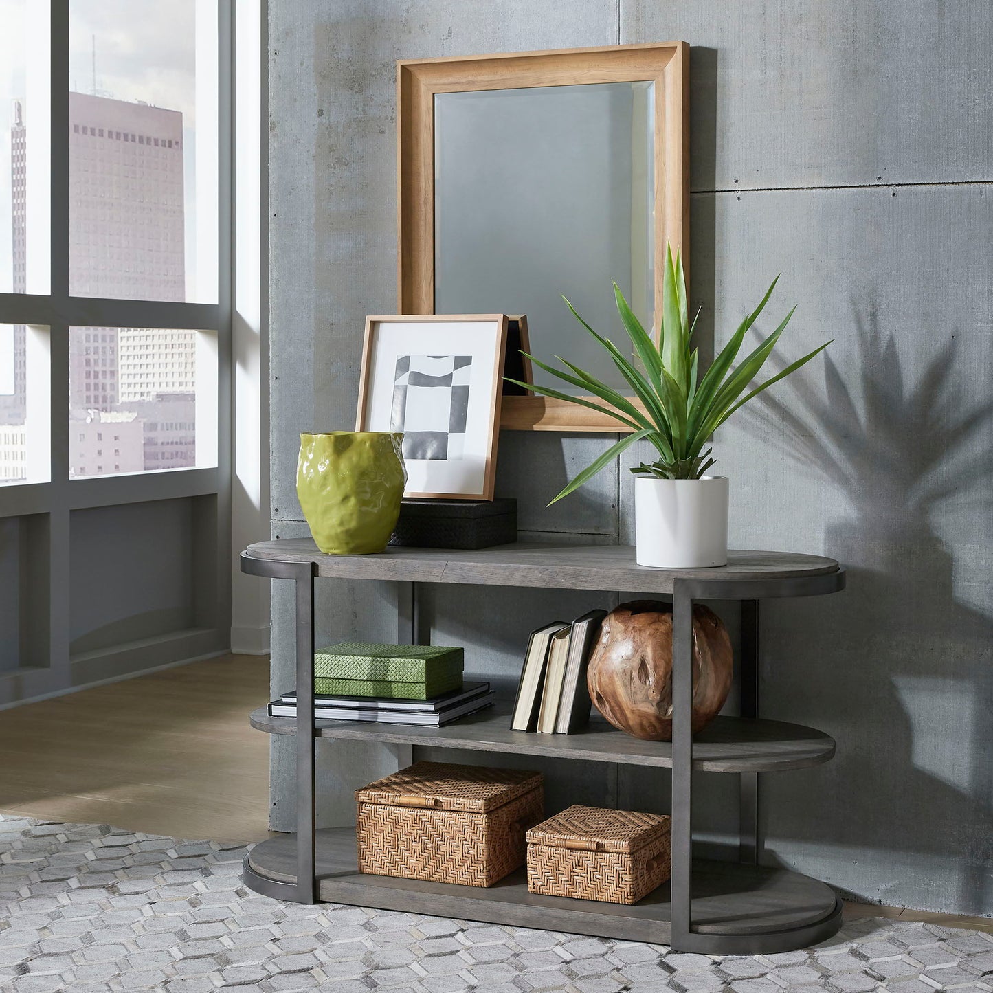 Modern View - Sofa Table Top - Gauntlet Gray