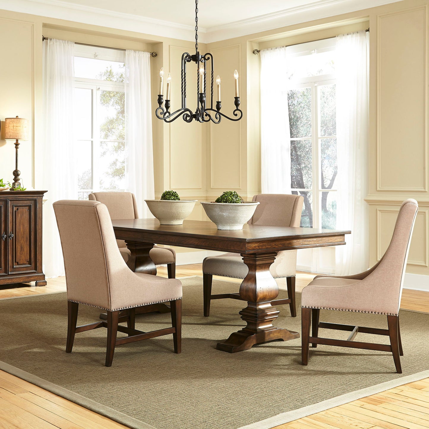 Armand - Trestle Table Base - Antique Brownstone