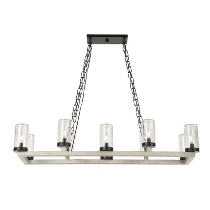 Edgecomb - 10 Light Indoor-Outdoor Chandelier - Black / Gray