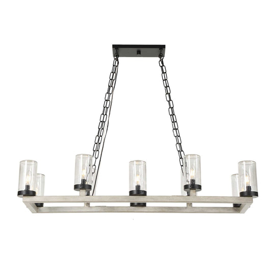 Edgecomb - 10 Light Indoor-Outdoor Chandelier - Black / Gray
