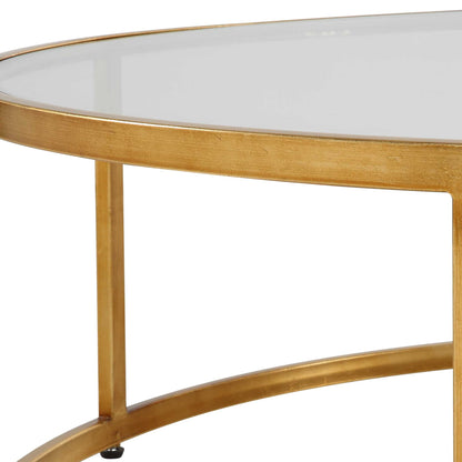 Radius - Modern Circular Coffee Table - Gold