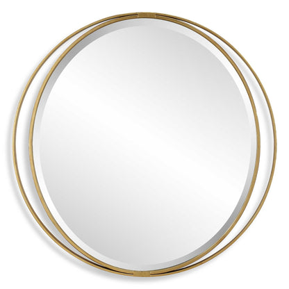 Rhodes - Gold Round Mirror