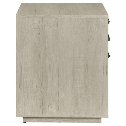 Loomis - 3-Drawer Home Office File Cabinet - Whitewashed Gray