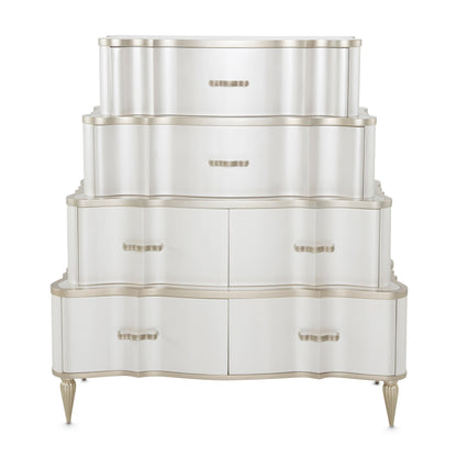 London Place - 6-Drawer Tiered Chest - Creamy Pearl