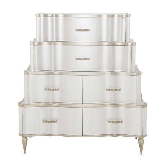 London Place - 6-Drawer Tiered Chest - Creamy Pearl