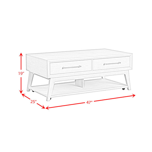 Westland - Coffee Table With Casters - Almond