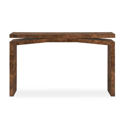 Naoko - Burl Wood Console Table - Woodtone