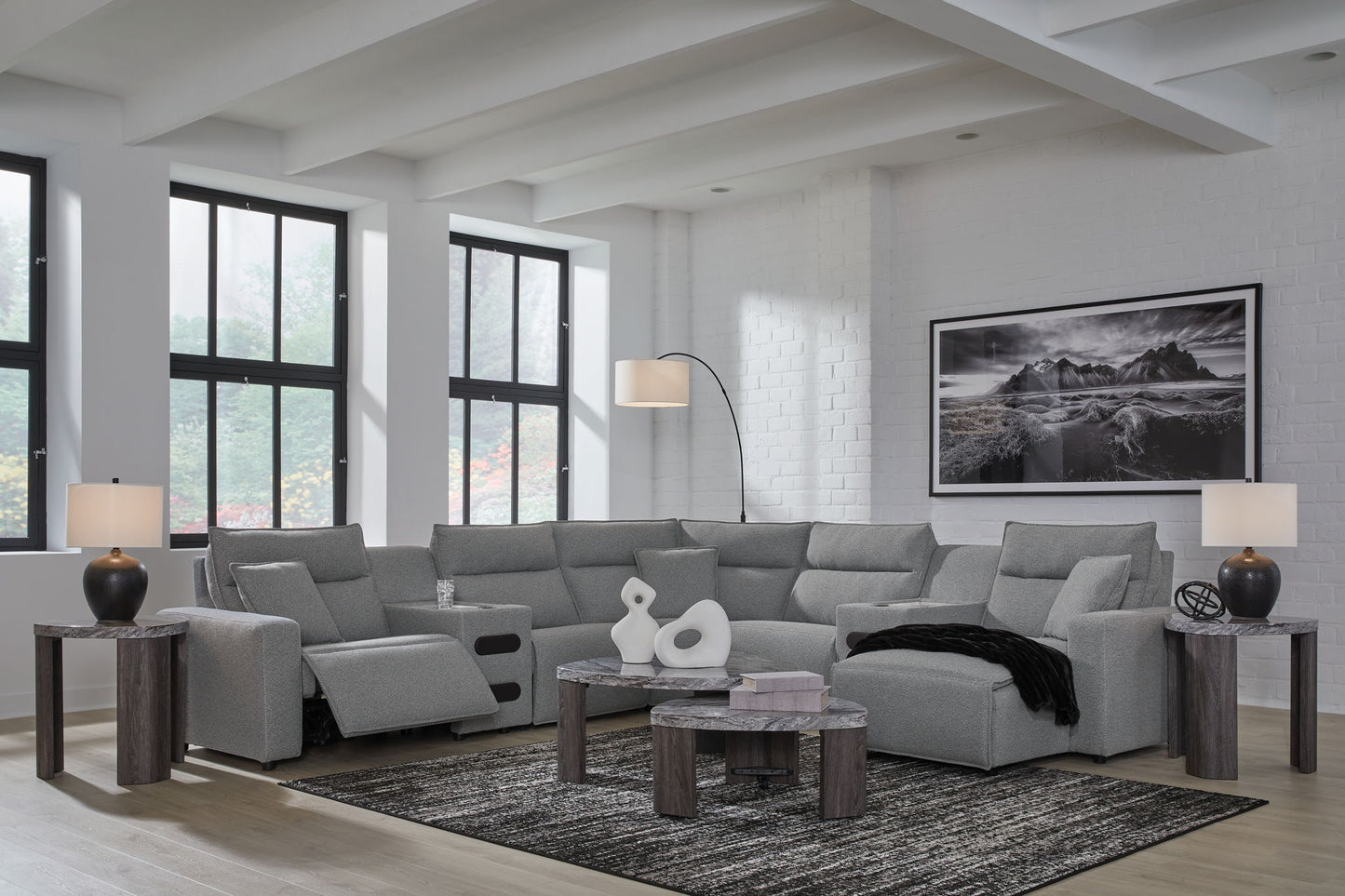 Modmax II - Reclining Sectional - Salt And Pepper
