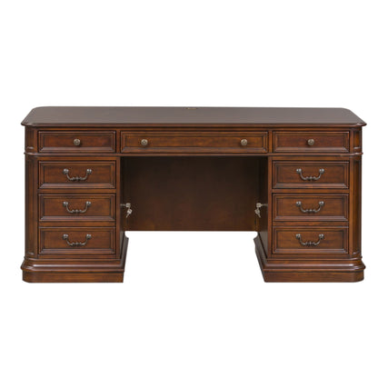 Brayton Manor - Jr Executive Desk Top - Cognac