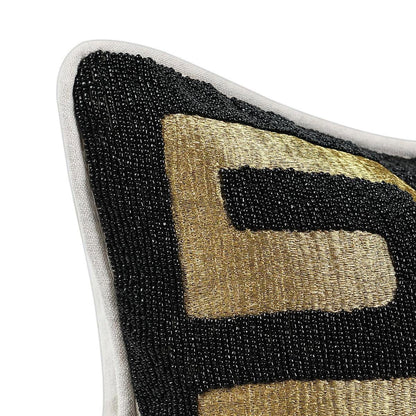 Dala - 12" x 16" Pillow - Black / Gold