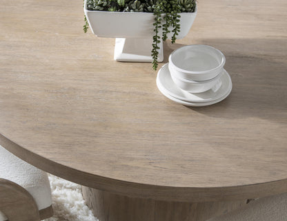 Flow - Complete Round Dining Table - Sandstone