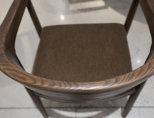 Natural Teca - Wooden Armchair - Quartersawn Oak / Marooned Brown