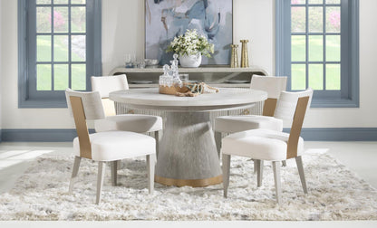 Miramar - Complete Round Dining Table - Oyster