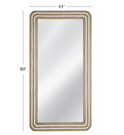 Kiko - Floor Mirror - White / Natural