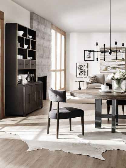 Curata - 72" Round Dining Table - Dark Gray