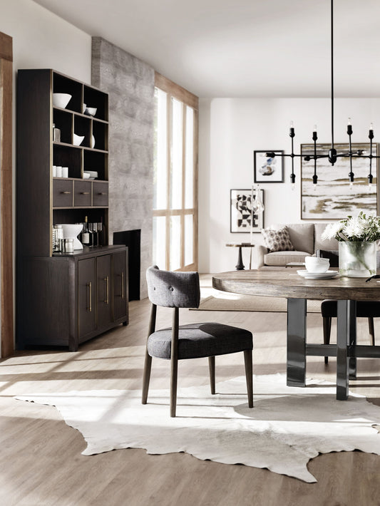 Curata - 72" Round Dining Table - Dark Gray