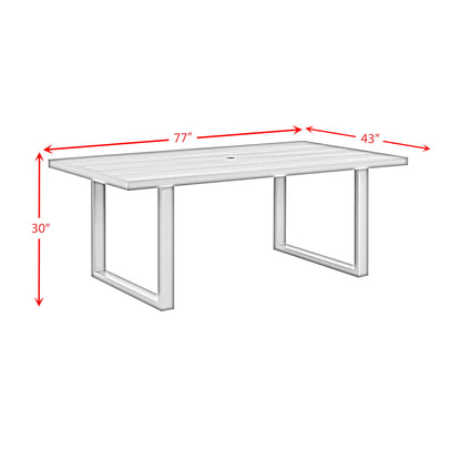 Playa - Dining Table - Dark Gray / Beige